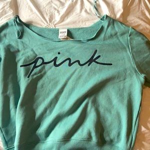 Pink Victoria Secret Sage Green Off The Shoulders